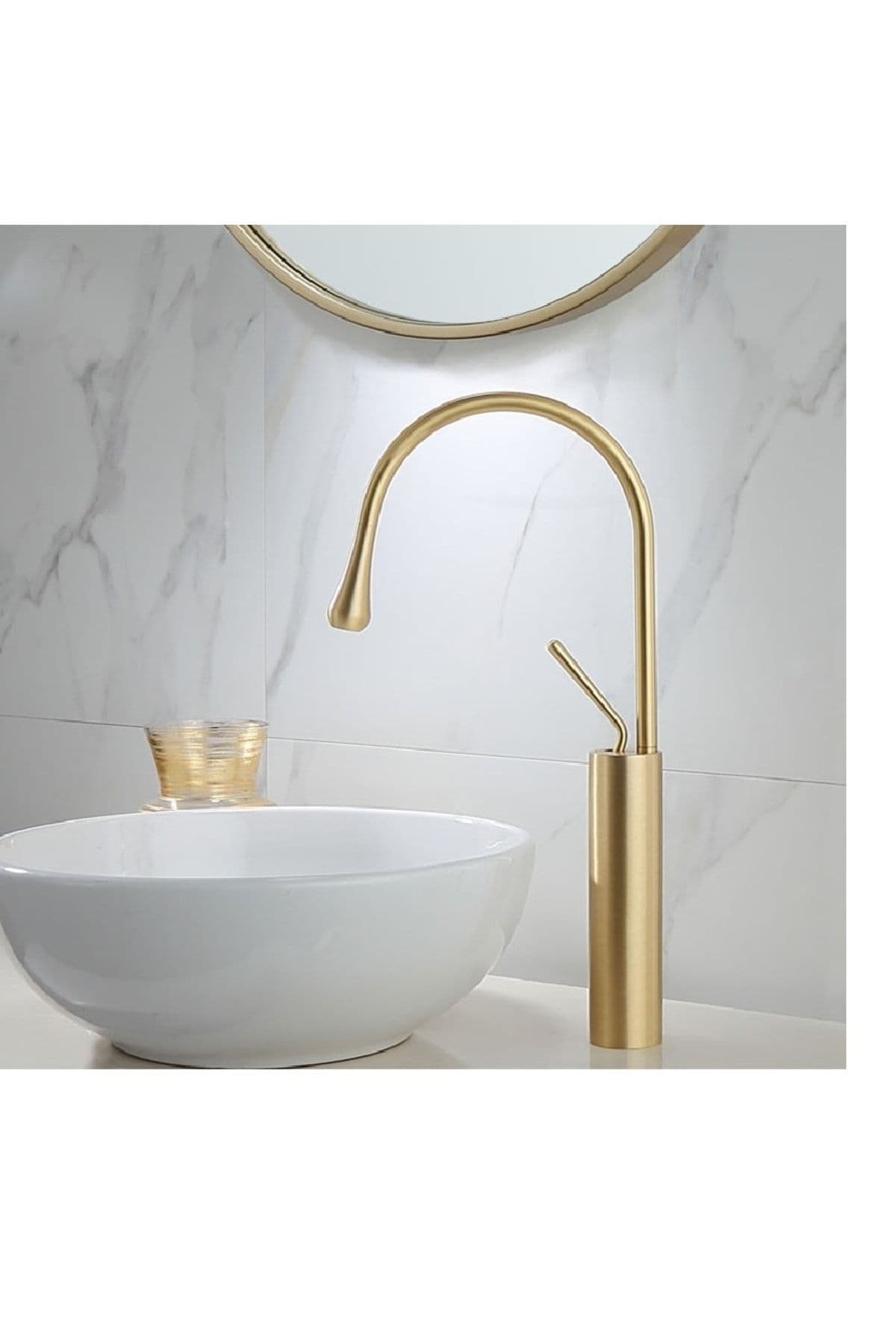 Matt Gold Aufsatzwaschbecken-Armatur Italienisches Design
