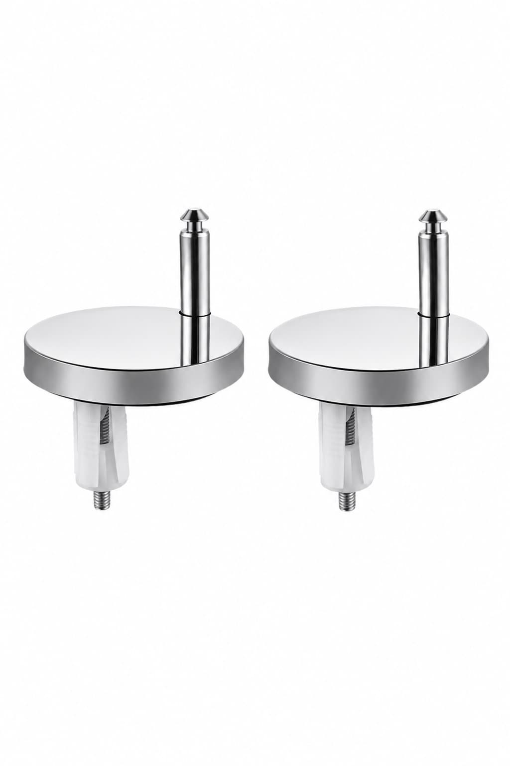 Soft-Close Toilet Seat Hinges | Pair, Damped Slow Closing